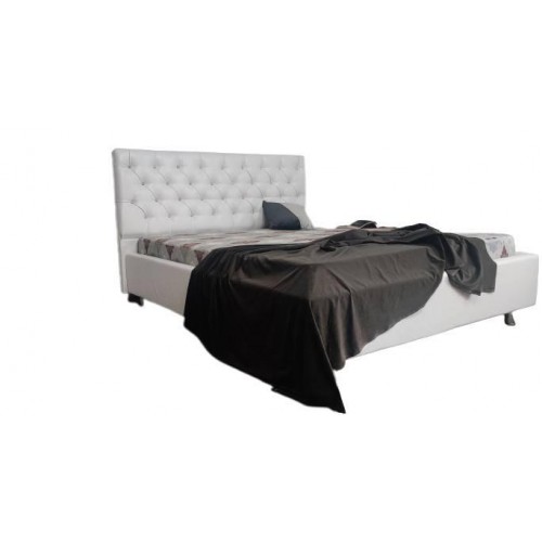 Ліжко BNB Arizona Comfort 120 х 200 см Стразы Екошкіра Білий в інтернет супермаркеті PbayMarket!