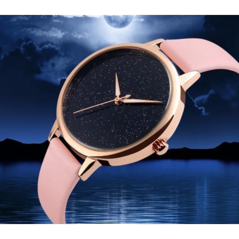 Жіночий годинник Skmei 9141 Moon Рожевий