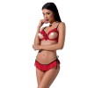 Комплект білизни Passion CHERRY SET WITH OPEN BRA Exclusive XXL/XXXL червоний (PS25509)