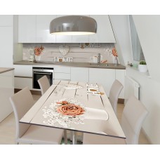 Наклейка 3Д вінілова на стіл Zatarga «Затишний будинок» 600х1200 мм для будинків, квартир, столів, кав'ярень