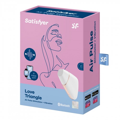 Вакуумний кліторальний стимулятор Satisfyer Love Triangle White з керуванням через інтернет в інтернет супермаркеті PbayMarket!