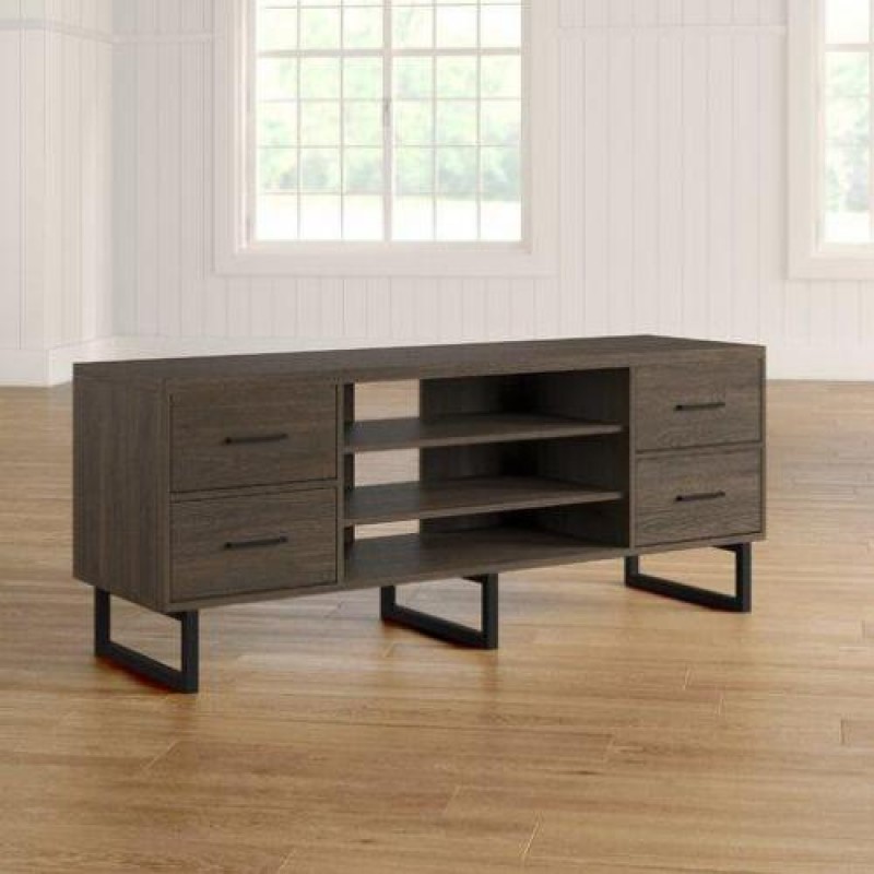 Тумба підставка для TV у стилі Loft NS-2111 830x1200x300 мм Черный