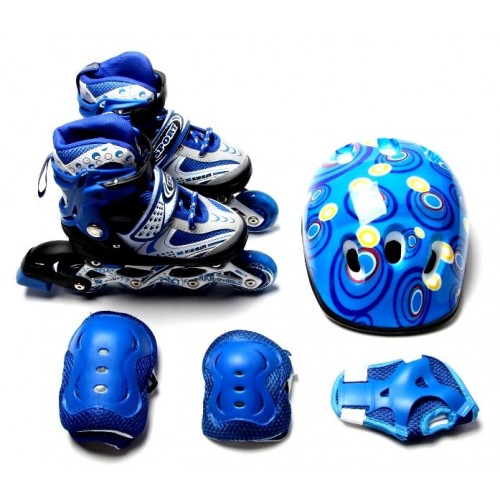 Набір роликові ковзани Happy 34-37 Blue (979210876-M) Набір роликові ковзани Happy 34-37 Blue (979210876-M)