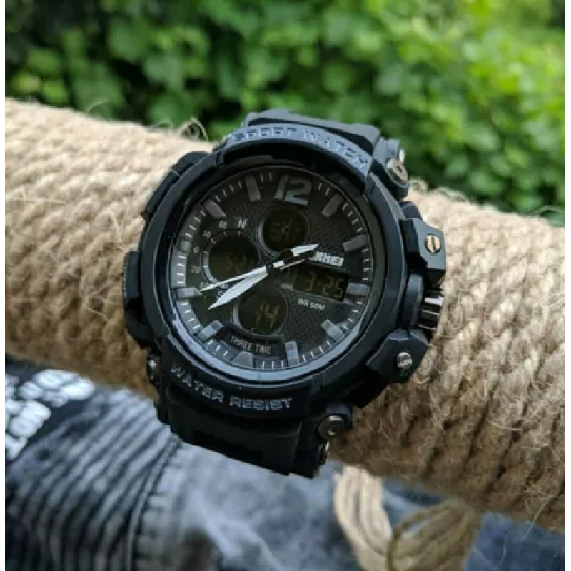 Чоловічий годинник Skmei 1343 Halk Чорний