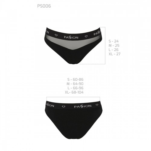 Трусики з прозорою вставкою Passion PS006 PANTIES black, size S в інтернет супермаркеті PbayMarket!