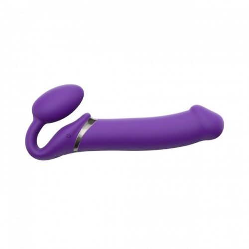 Безремінний страпон з вібрацією Strap-On-Me Vibrating Violet XL, діам. 4,5 см, пульт ДК, регульовани в інтернет супермаркеті PbayMarket!