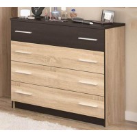 Комод Меблі Сервіс 4Ш Вероніка Дуб самоа + Венге темний Комод Меблі Сервіс 4Ш Вероніка Дуб самоа + Венге темний