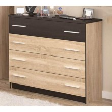 Комод Меблі Сервіс 4Ш Вероніка Дуб самоа + Венге темний Комод Меблі Сервіс 4Ш Вероніка Дуб самоа + Венге темний