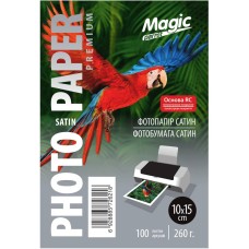 Фотопапір Magic Premium 10х15 см сатин напівглянець RC 260 г/м² Білий 100 шт (10195)