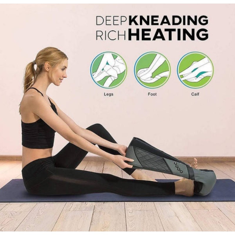 Масажер для шиї і плечей з прогріванням Resteck 32x31x19 см Чорно-сірий (1477844644)