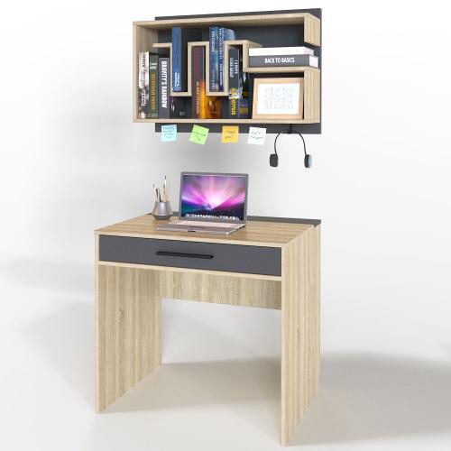 Комп'ютерний стіл Тиса Мебель Тіса Стиль-1 Сонома Графіт 750x600x800 мм Комп'ютерний стіл Тиса Мебель Тіса Стиль-1 Сонома Графіт 750x600x800 мм