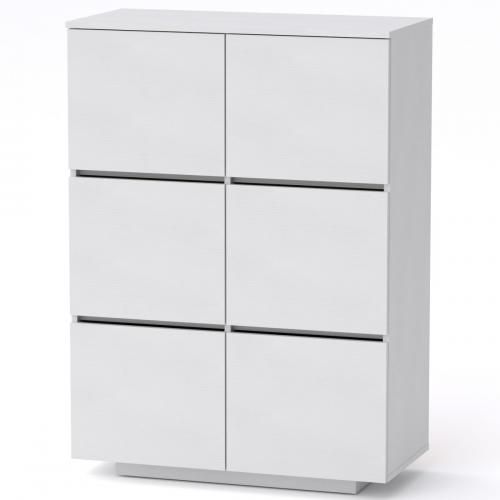 Комод Тумба 2 Компанит МГ 5 85х40х118 см Альба білий Комод Тумба 2 Компанит МГ 5 85х40х118 см Альба білий