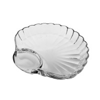 Блюдо для закусок YIWU 21x19x3 см Прозорий (HP-YH-58)