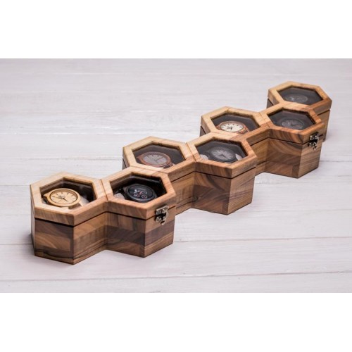 Скринька для 7 годинників ecoWalnut 7.8х59.7х14.1 см Скринька для 7 годинників ecoWalnut 7.8х59.7х14.1 см