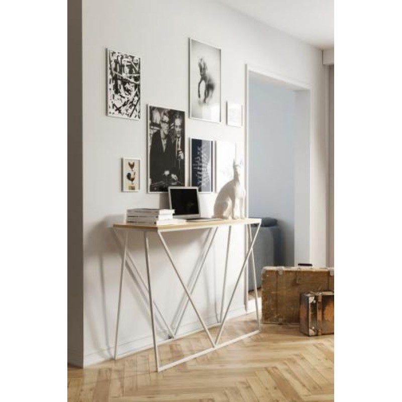 Консоль для дому в стилі Loft NS-394 970x1200x400 мм Белый