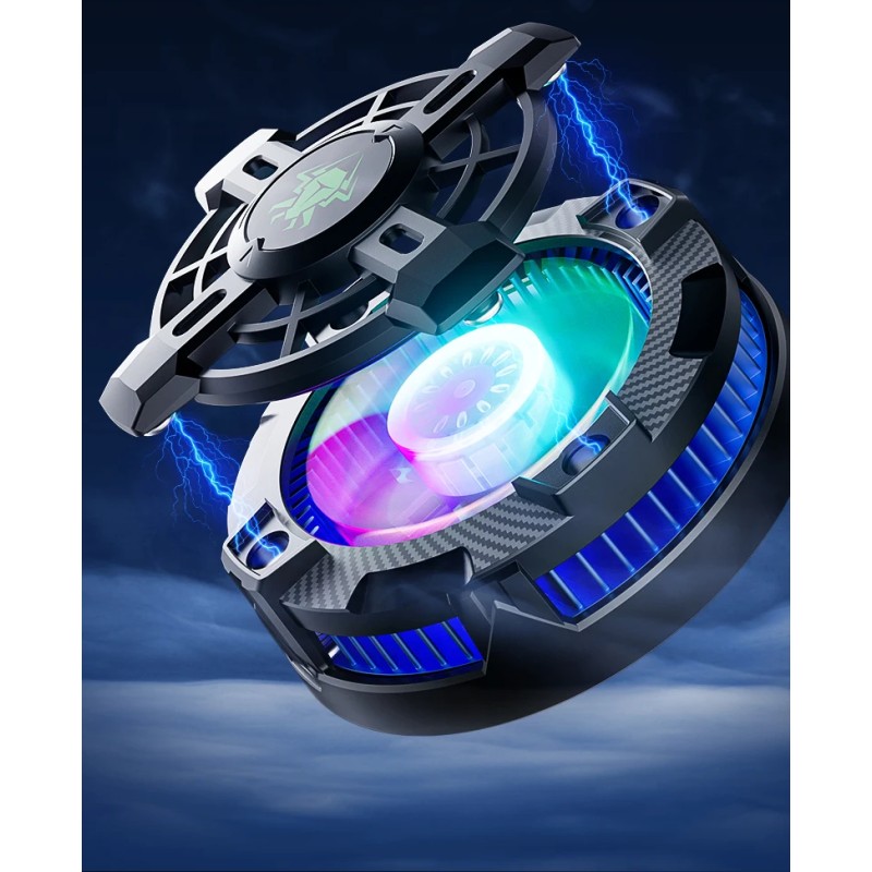 Магнітний напівпровідниковий кулер-радіатор із затискачем для смартфона активне охолодження Plextone EX2 PRO