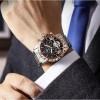 Годинник чоловічий механічний Poedagar Mechanical Золотий (2498351851)