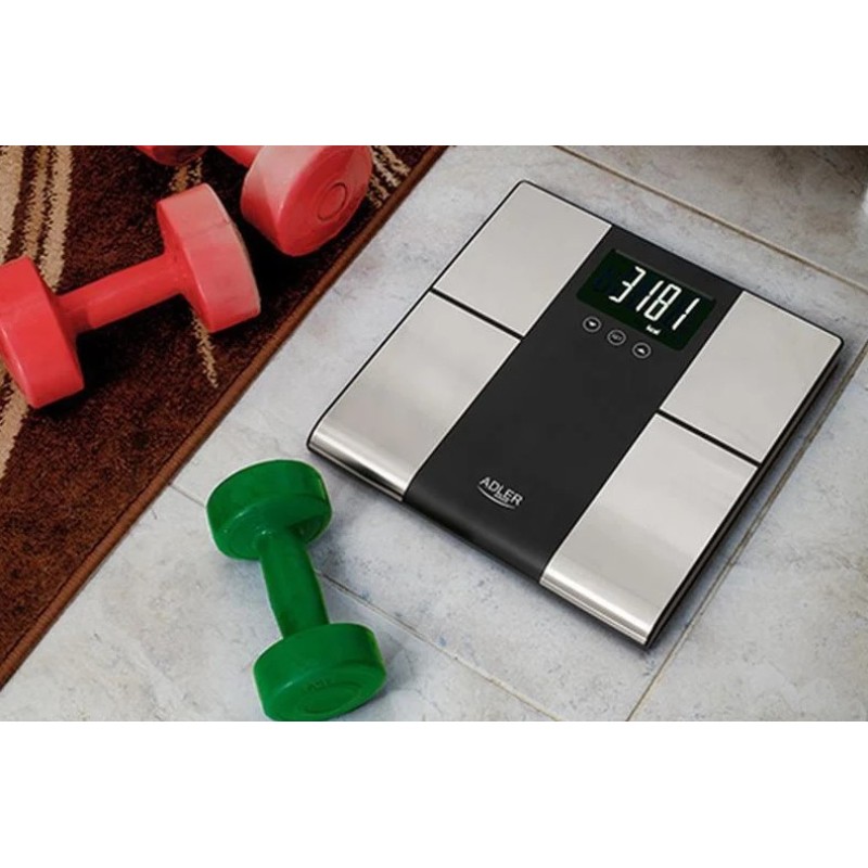Ваги для підлоги електронні аналітичні Adler AD 8165, до 225 кг, з LED-дисплеєм