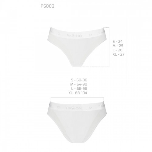 Трусики з прозорою вставкою Passion PS002 PANTIES white, size XL в інтернет супермаркеті PbayMarket!