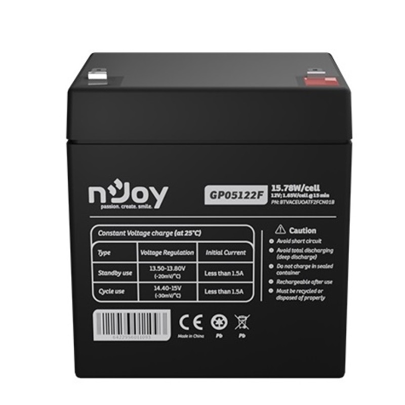 Акумуляторна батарея nJoy GP05122F 12V 5AH (BTVACEUOATF2FCN01B)