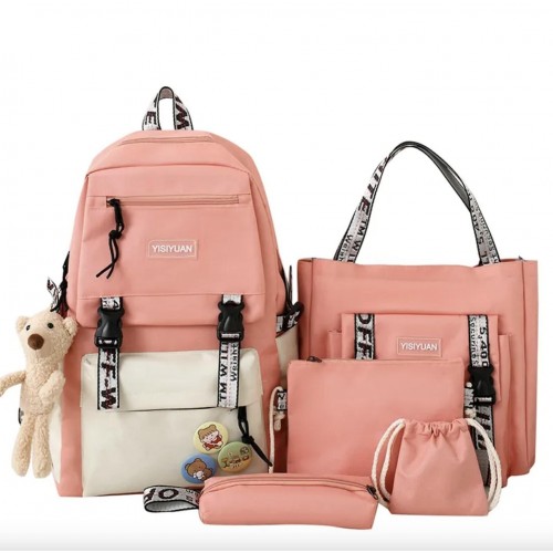 Рюкзак шкільний для дівчинки Hoz 5 в 1 Пудра (SK001614) в інтернет супермаркеті PbayMarket!