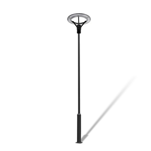 Комплект світильник світлодіодний парковий Lightwell LW-GL-50S та стовп парковий чорний 4 м