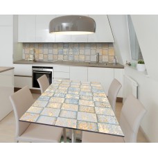 Наклейка 3Д вінілова на стіл Zatarga «Патина дзеркальної плитки» 650х1200 мм.