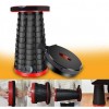 Складаний туристичний стілець No Brand Telescopic stool 47х25 см Чорно-червоний (2104618605)