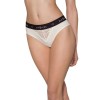 Трусики з широкою гумкою і мереживом Passion PS001 PANTIES ecru, size L в інтернет супермаркеті PbayMarket!