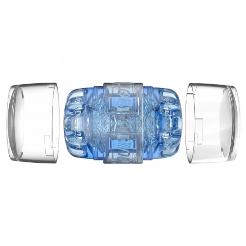 Мастурбатор Fleshlight Quickshot Turbo Blue Ice, компактний, чудово для пар і мінету