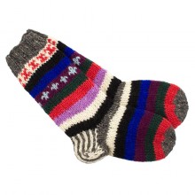 Шкарпетки теплі Тапа Kathmandu вовна яка M Різнокольорові візерунки (27269)