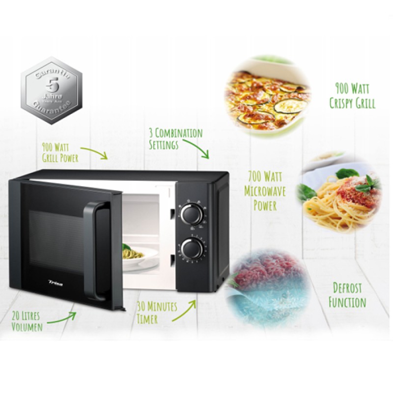 Мікрохвильова піч Trisa 7654.4212 Micro Grill 20l black (5178)