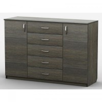 Комод Тиса Мебель АКМ-69 1 Венге 45x90x140 см Комод Тиса Мебель АКМ-69 1 Венге 45x90x140 см