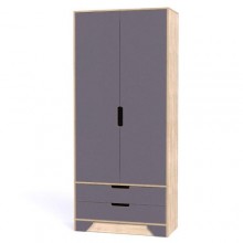 Шафа-Пенал Тиса Мебель Модуль-111 Дуб сонома Графіт 205x40x90 см