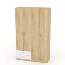Шафа для речей Компаніт 14 120х46.4х195 см Дуб сонома + білий