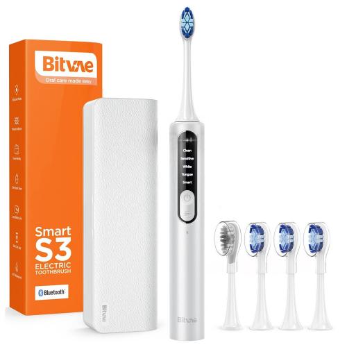 Електрична зубна щітка з футляром Bitvae S3 Smart 4 насадки White Електрична зубна щітка з футляром Bitvae S3 Smart 4 насадки White