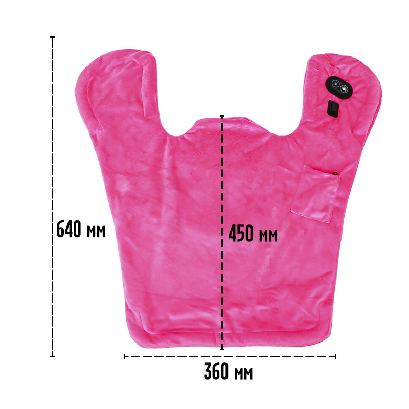 Електрична шаль з підігрівом Lesko YX205 USB 640х360 мм Рожевий (10019-42137)