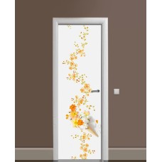 Наклейка на двері Zatarga «Квіткове морозиво» 650х2000 мм вінілова 3Д наклейка декор самоклеюча