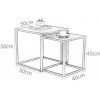 Комплект журнальних столиків GoodsMetall у стилі Лофт 500х500х500 ЖС148