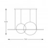 Люстра Zuma Line Cholet 110x8x150 см Золотистий (ZuMD7358-2A-3GT)