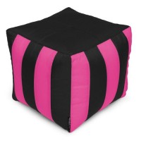 Пуф Кубик Смугастий Оксфорд 40х40 Студія Комфорту Чорний + Рожевий Пуф Кубик Смугастий Оксфорд 40х40 Студія Комфорту Чорний + Рожевий