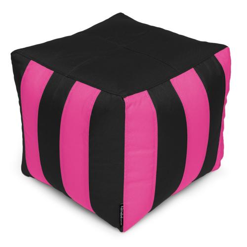 Пуф Кубик Смугастий Оксфорд 40х40 Студія Комфорту Чорний + Рожевий Пуф Кубик Смугастий Оксфорд 40х40 Студія Комфорту Чорний + Рожевий