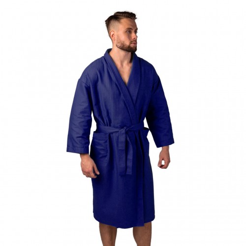 Вафельний халат Luxyart Кімоно (46-48) М Синій (LS-457) в інтернет супермаркеті PbayMarket!