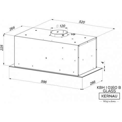 Витяжка вбудована Kernau KBH I 0160 B GLASS в інтернет супермаркеті PbayMarket!