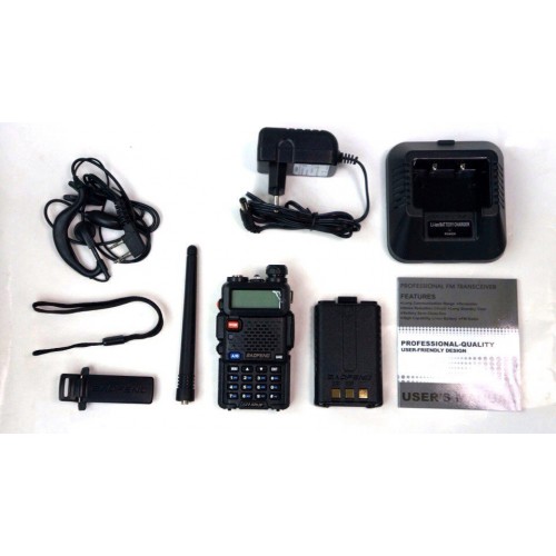 Рація Baofeng UV-5R UP 8 Ватт 1800 мАч Чорний Рація Baofeng UV-5R UP 8 Ватт 1800 мАч Чорний