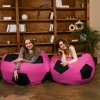 Крісло мішок М'яч Оксфорд 120см Студія Комфорту Великий Рожевий + Чорний