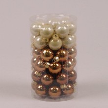 Кульки скляні Flora D-2,5 см. 48 шт.(44520)