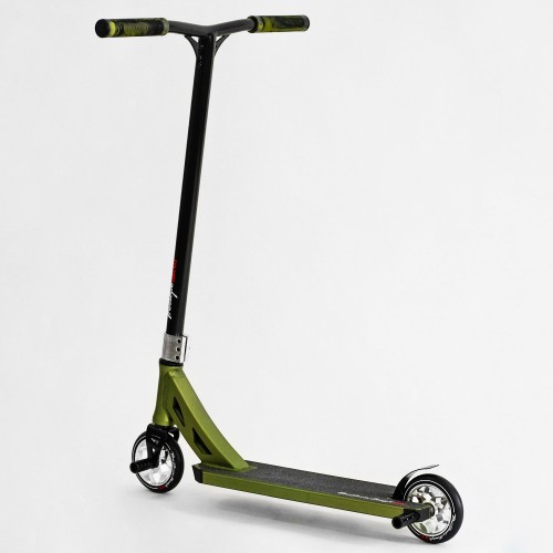 Самокат трюковий Best Scooter Freestyle Pro HIC-система пеги алюмінієвий диск та дека колеса PU Green (115642)