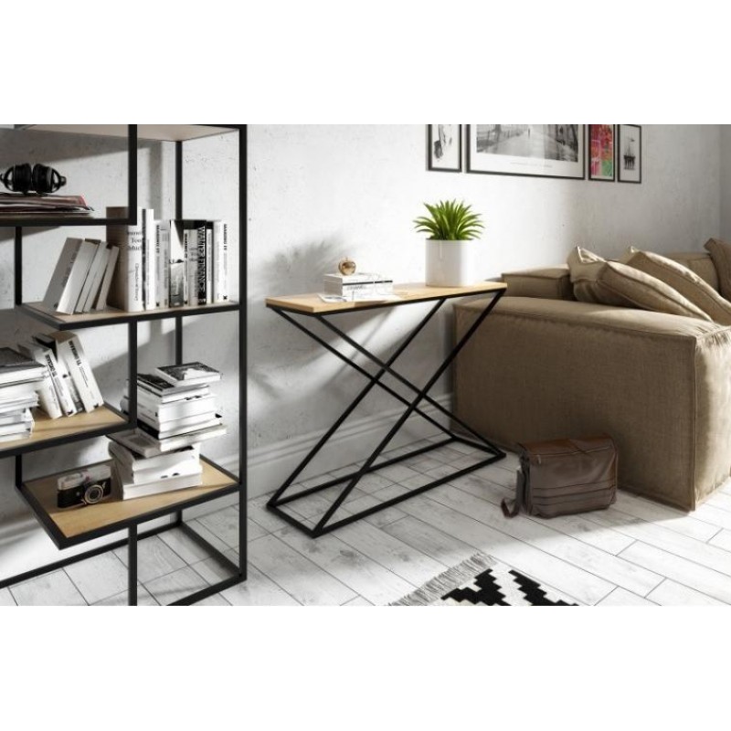 Консоль для дому в стилі Loft NS-396 810x1100x300 мм Черный