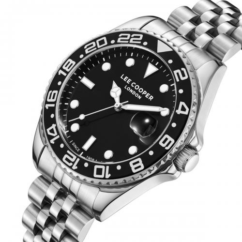 Наручний годинник чоловічий Lee Cooper Daytona Black Сріблястий (3430) Наручний годинник чоловічий Lee Cooper Daytona Black Сріблястий (3430)